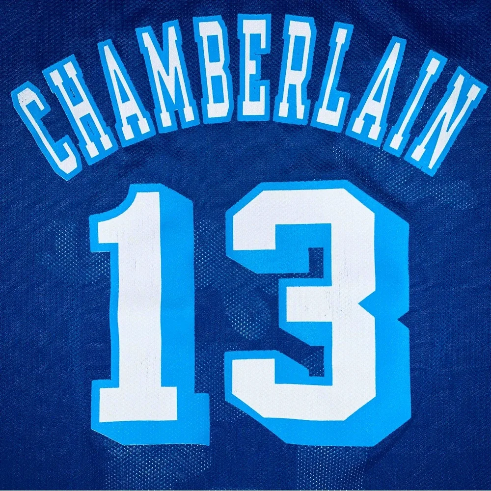Rare Vintage Champion Wilt Chamberlain LA Lakers #13 Blue Jersey Gold Logo 40 M - Picture 10 of 10